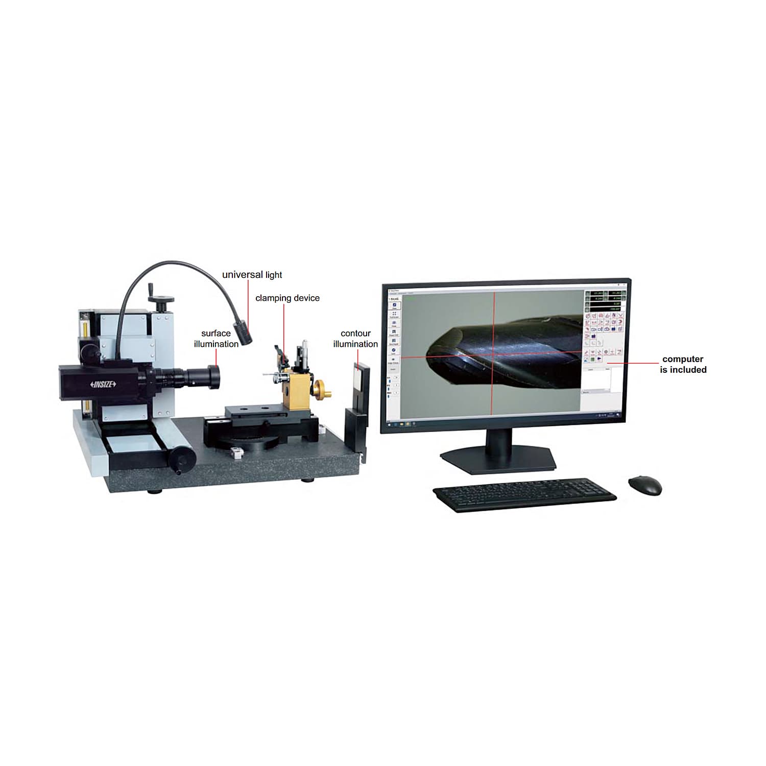 Insize 150 x 60 mm Cutting Tools Vision Measuring System With Computer, TLP-D150