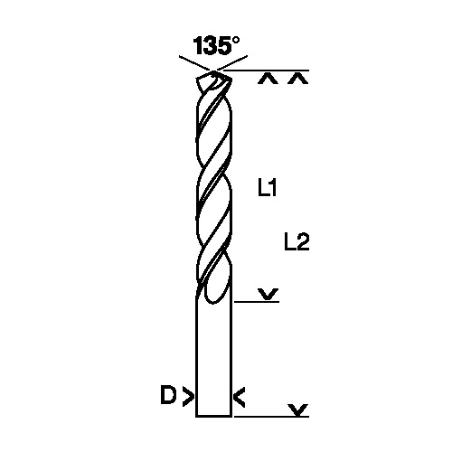 Bosch 11.40 x 142 mm HSS Metal Drill Bits (Pack of 5 Pcs), 2 608 585 533