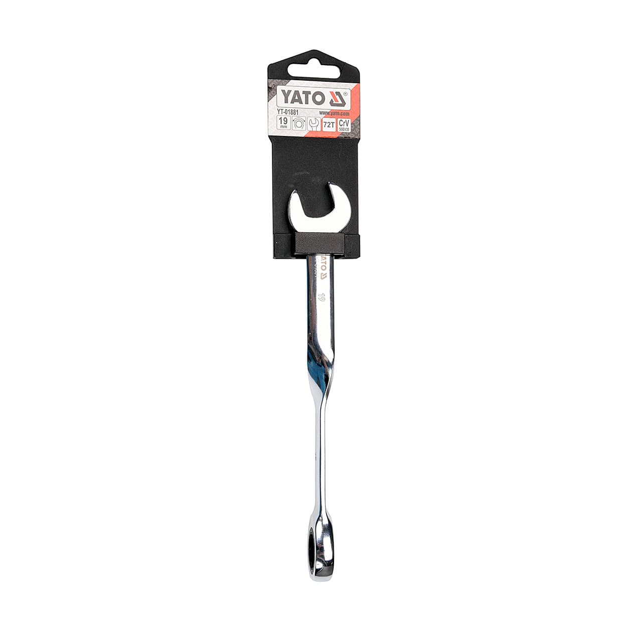 Yato 19 mm X Handle Combination Ratchet Wrench, YT-01881