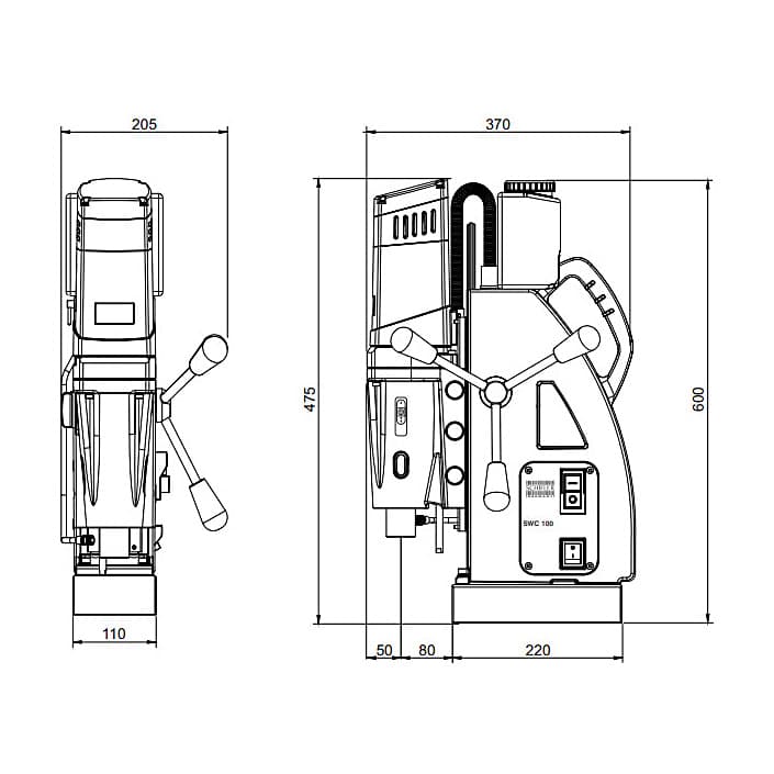 Schifler 1800W Magnetic Core Drilling Machine, SWC 100