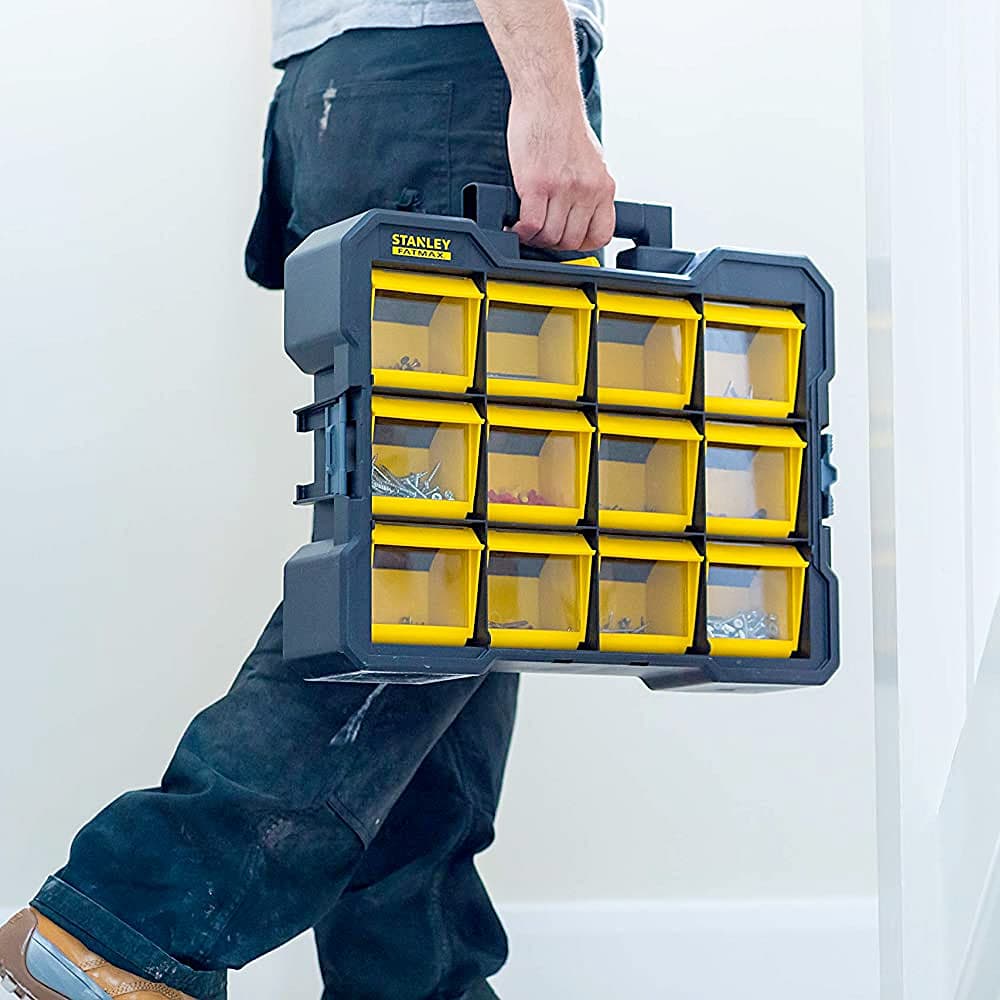 Stanley 18 Inch FatMax Portable Flip Bin Organizer With 7 Kg Load Capacity, FMST81077-1