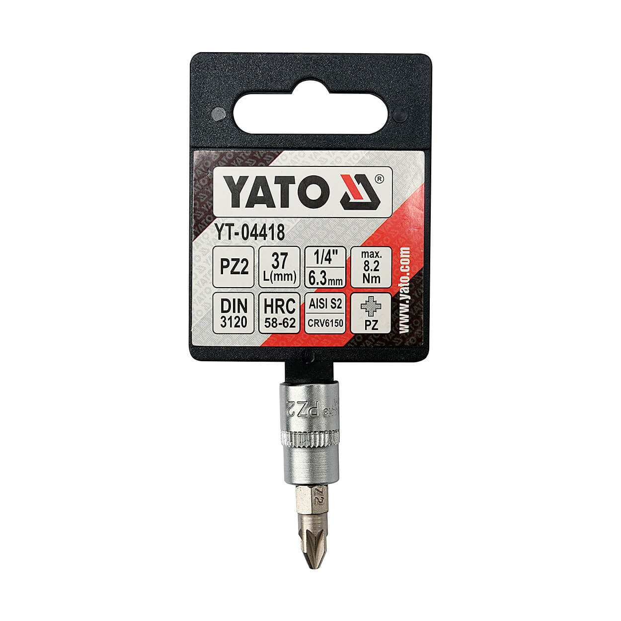 Yato PZ2, 1/4 Inch Sq. Drive Sockets Bit, YT-04418
