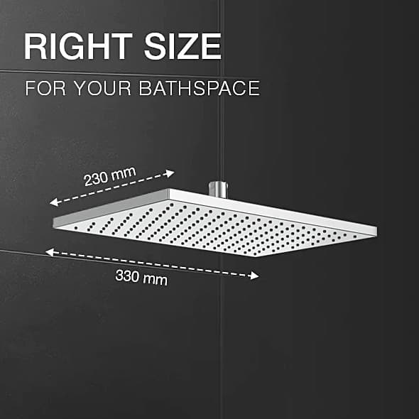 Kohler ModernLife 330 x 230 mm Single Function Rain Head In Polished Chrome Finish, K-27731IN-CP