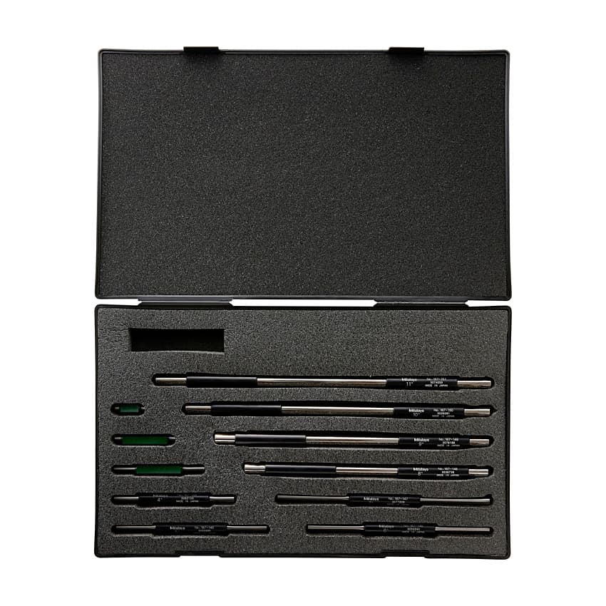 Mitutoyo 1 - 11 inch Micrometer Setting Standard Set (Pack of 11 Pcs), 167-913