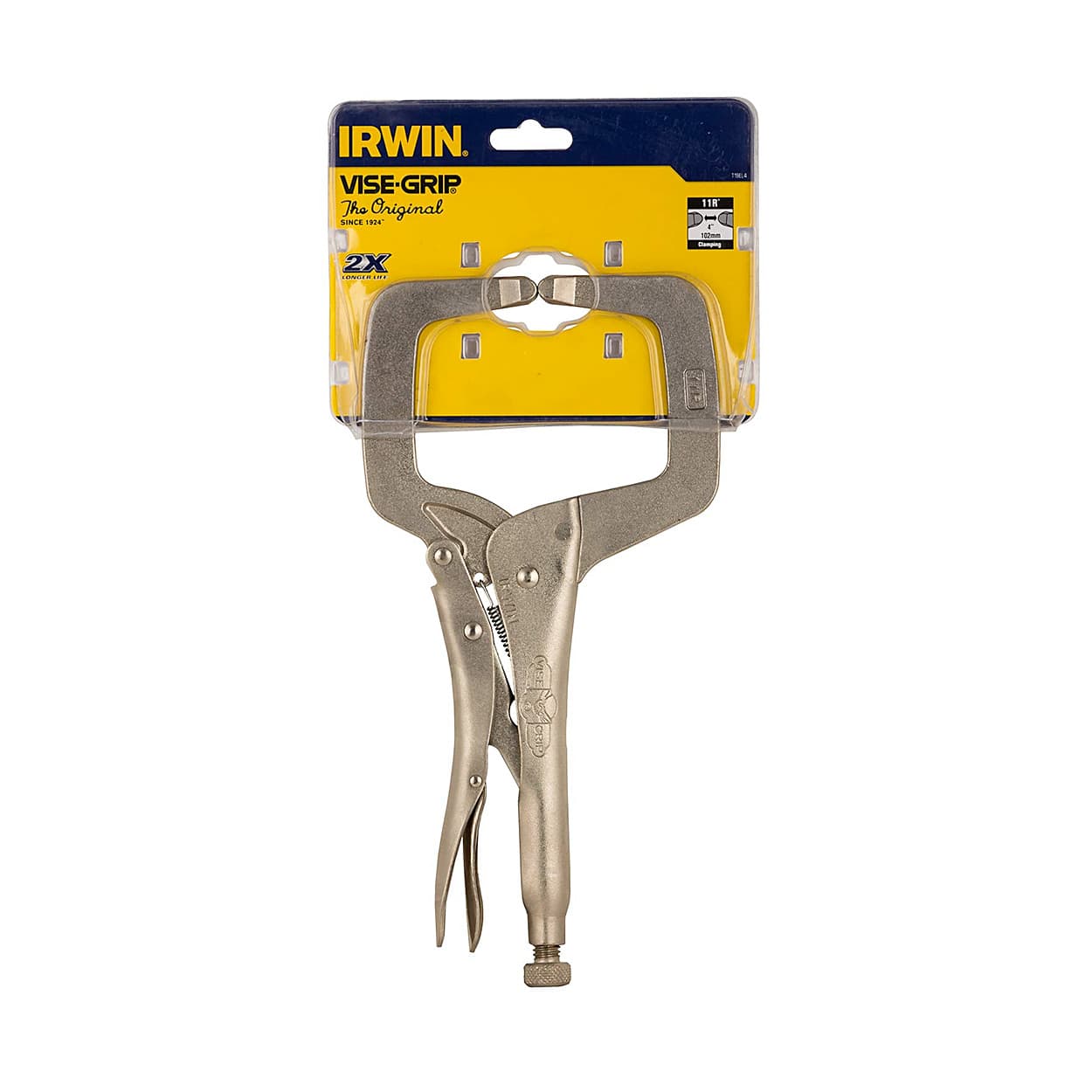Irwin 11 inch / 275 mm Locking C-Clamps with Regular Tips, T19EL4