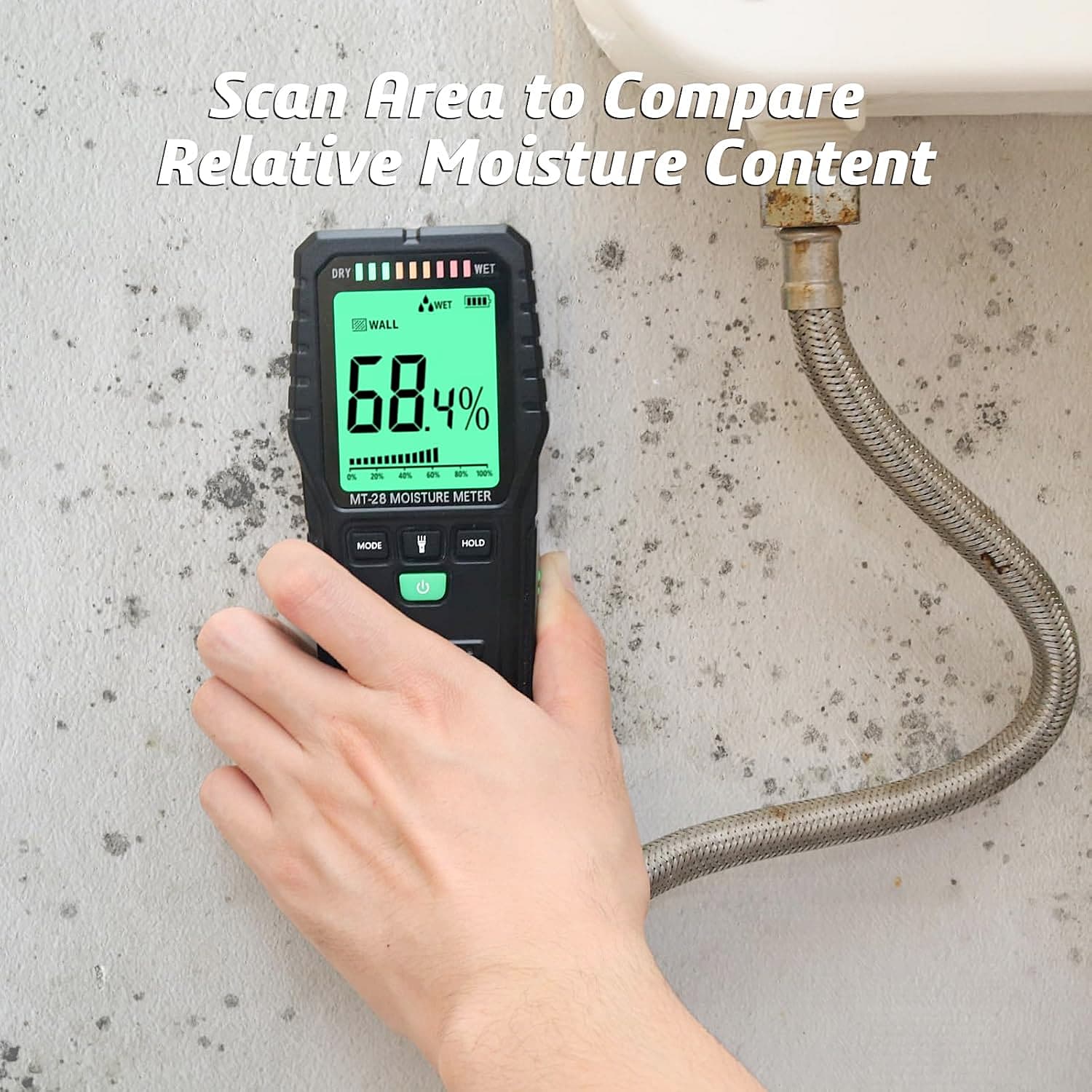 Rdinscos 0 - 70% Digital Wood Moisture Meter, MT-28