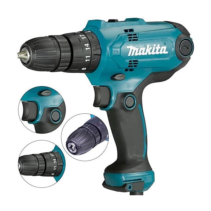 Makita 10mm (3/8") 320 W Hammer Drill Driver with Keyless Chuck, HP0300