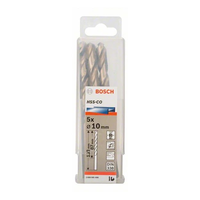 Bosch 10 x 133 mm HSS Twist Drill Bit Cobalt, 2 608 585 898