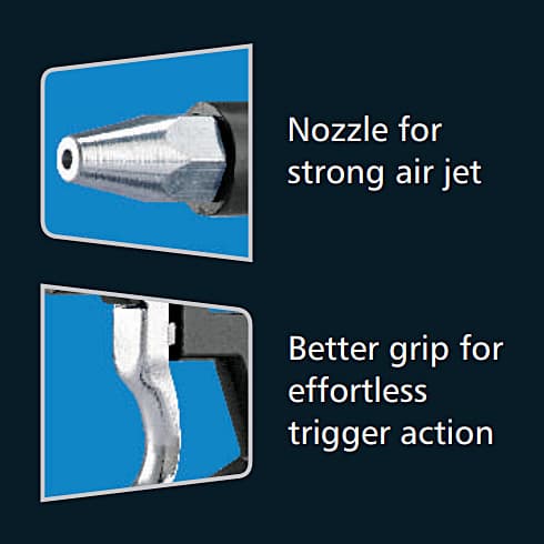 Pilot Power Air Blow Gun with 12 inch Extended Nozzle, AG-03 Ex12"