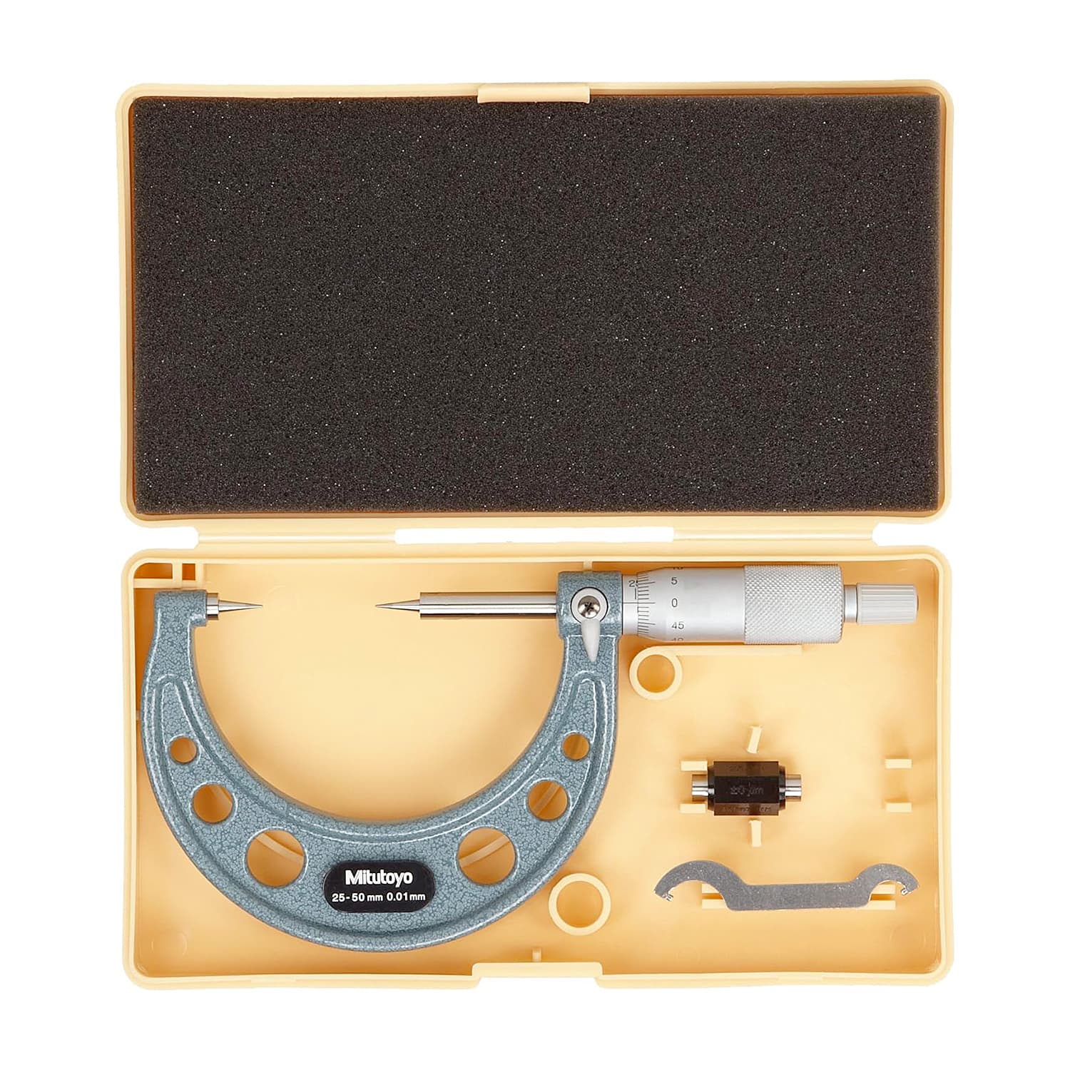 Mitutoyo 25 - 50 mm / 15 Degree Point Micrometer with Carbide Tip, 112-166