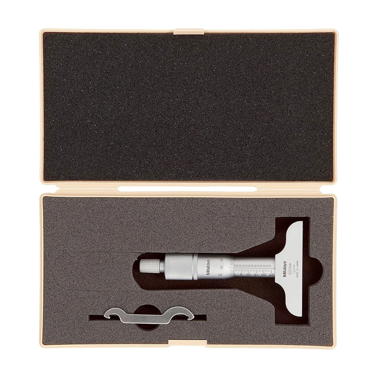 Mitutoyo 0 - 25 mm Depth Micrometer (101.6 mm Base Width), 128-102