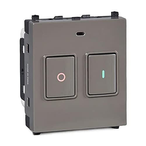 Schneider Electric Zencelo 25 Amp Motor Starter 2 Module Switch (Pack of 10 Pcs), IN8425MS(BZ)