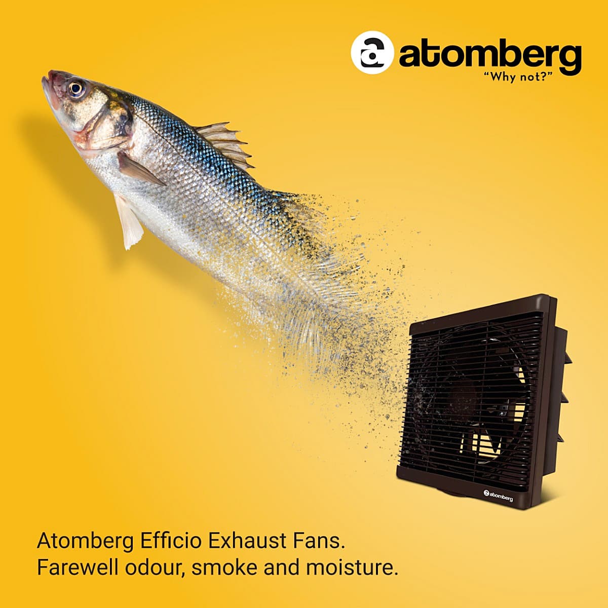 Atomberg Efficio 200 mm Energy Saving Exhaust Fan With BLDC Motor (Brown)