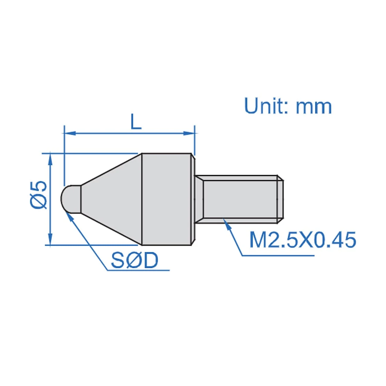 Insize 7.3 mm Ball Point, 6282-0301