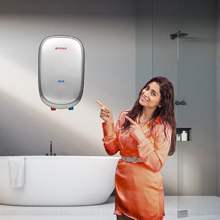 Venus Quik 9 kW Tankless Instant Water Heater, Q90