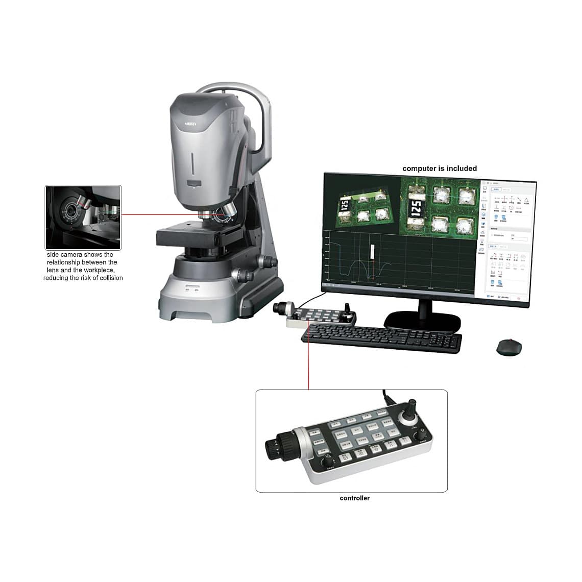 Insize 30X - 6000X Large Depth of Field 3D Measuring Microscope (Advanced Type), ISM-H5000