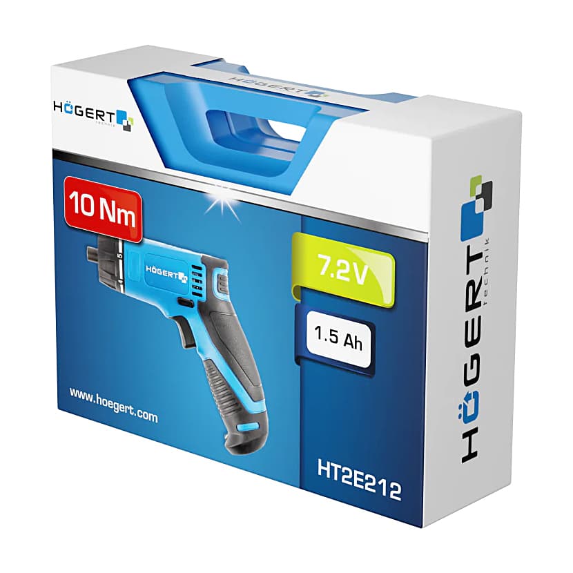 Hogert 7.2V / 1.5 Ah Li-ion Cordless Screwdriver, HT2E217