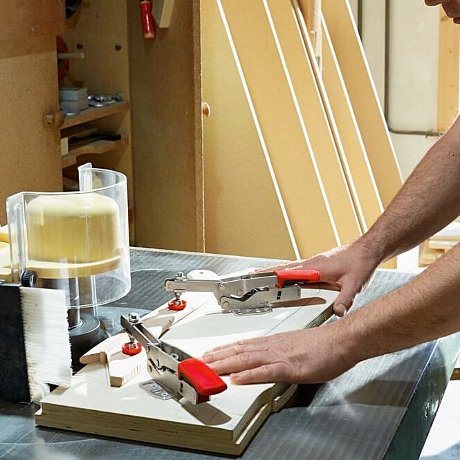 Bessey 35 mm Horizontal Toggle Clamp with Open Arm & Horizontal Base Plate, STC-HH20
