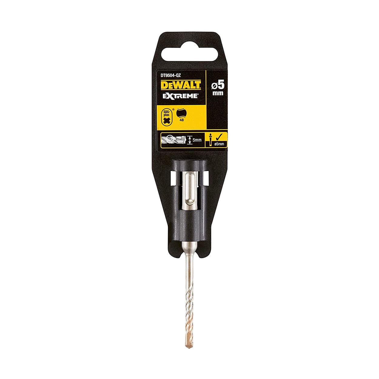 Dewalt 5.00 x 110 mm Extreme SDS Plus 2 Cutter Drill Bit, DT9504-QZ