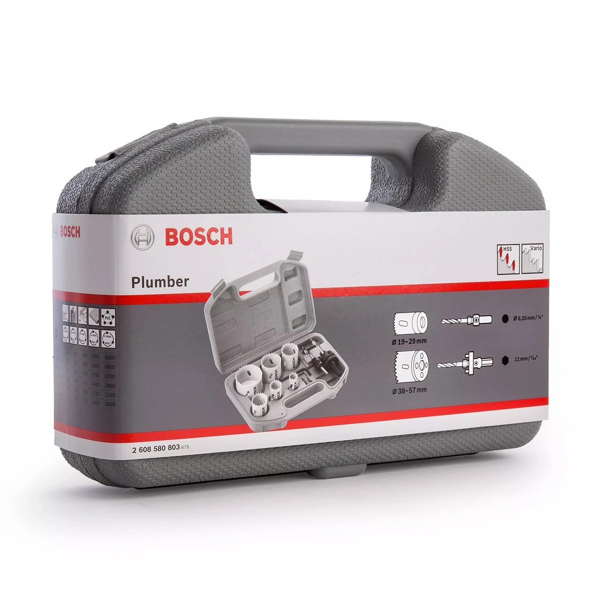 Bosch 9 Pcs 6HS Plumber Holesaw Set, 2 608 580 803