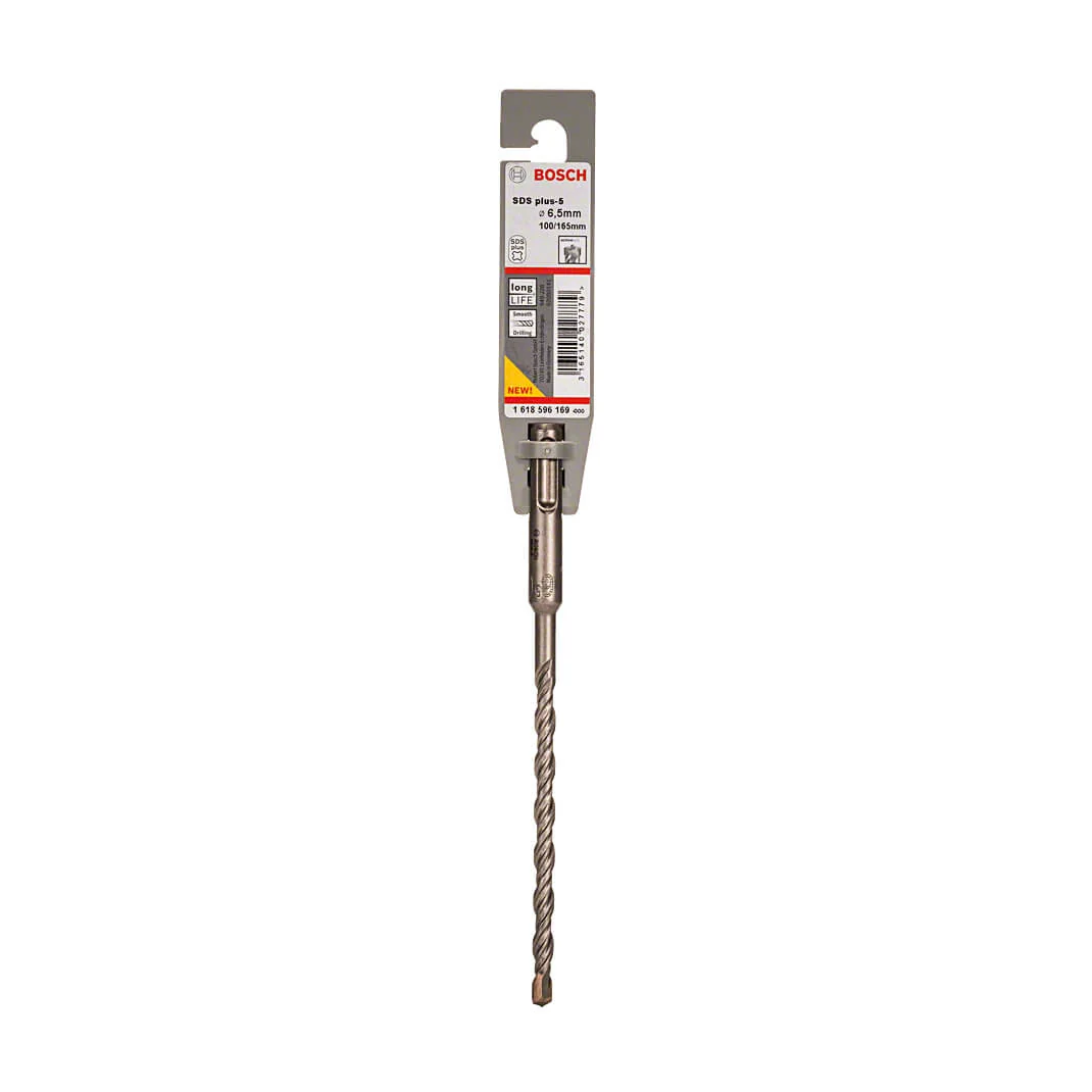 Bosch 6.50 x 165 mm SDS Plus-5 Drill Bits, 1 618 596 169