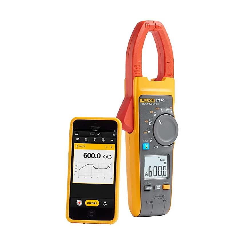 Fluke 375 FC 600V True-RMS AC / DC Clamp Meter