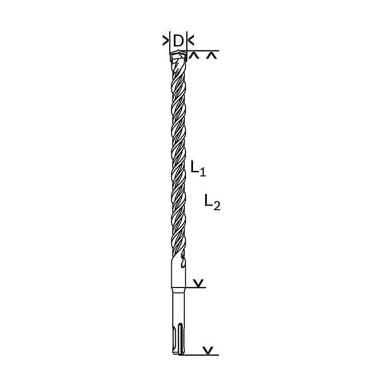 Bosch 16 x 215 mm SDS Plus-5 Drill Bits, 2 608 596 185
