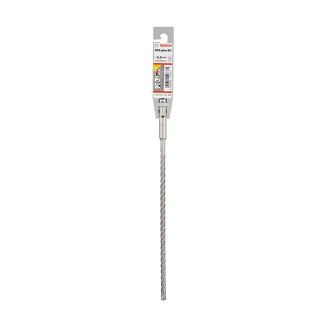 Bosch 6.50 x 200 x 260 mm SDS Plus-5X Hammer Drill Bits, 2 608 833 784