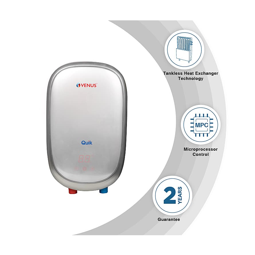 Venus Quik 9 kW Tankless Instant Water Heater, Q90