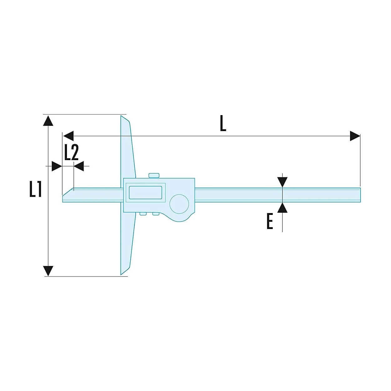 Facom 300 mm / 12 inch Digital Depth Gauge, 1350