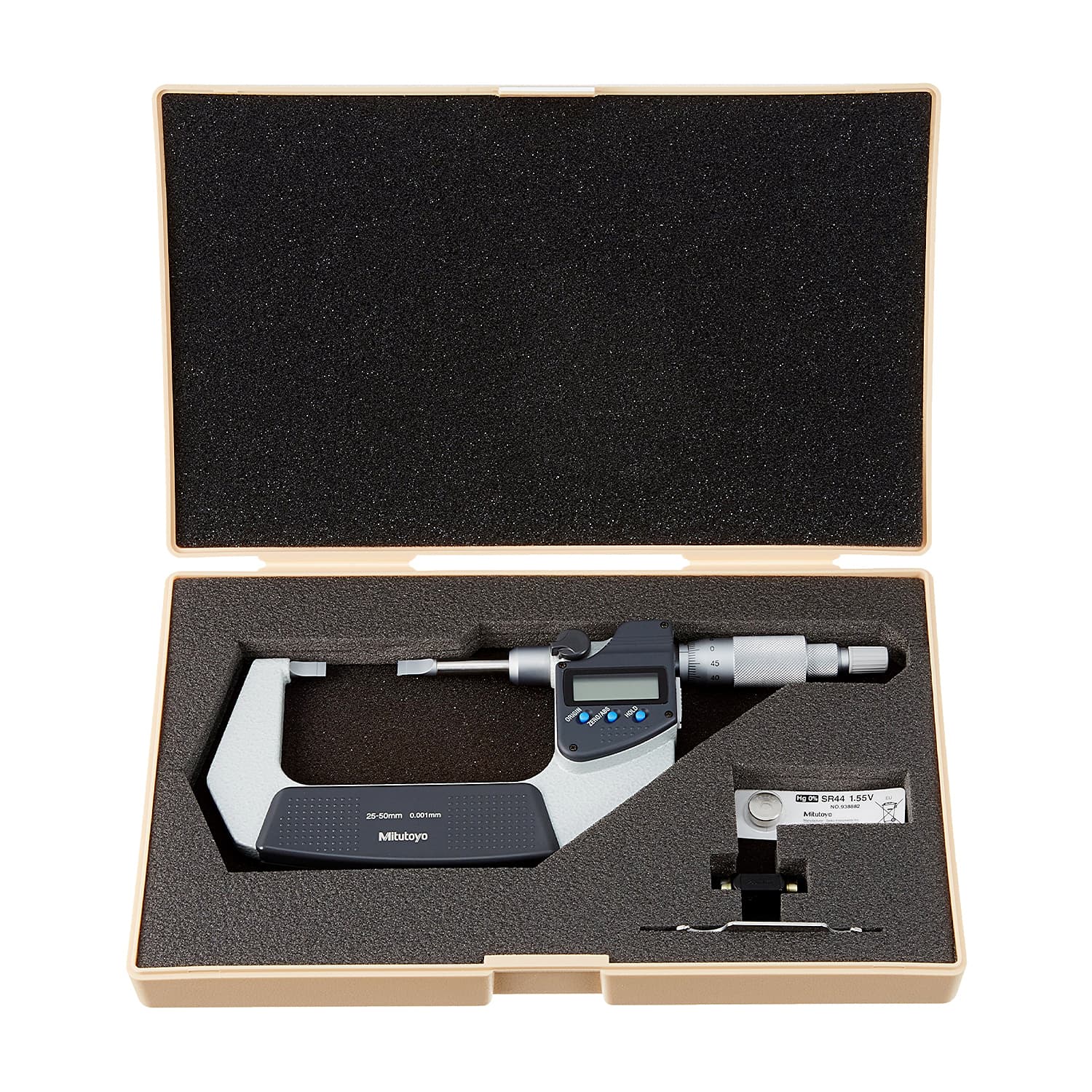 Mitutoyo 25 - 50 mm Non-rotating Spindle Type Digital Blade Micrometer (Type B), 422-261-30
