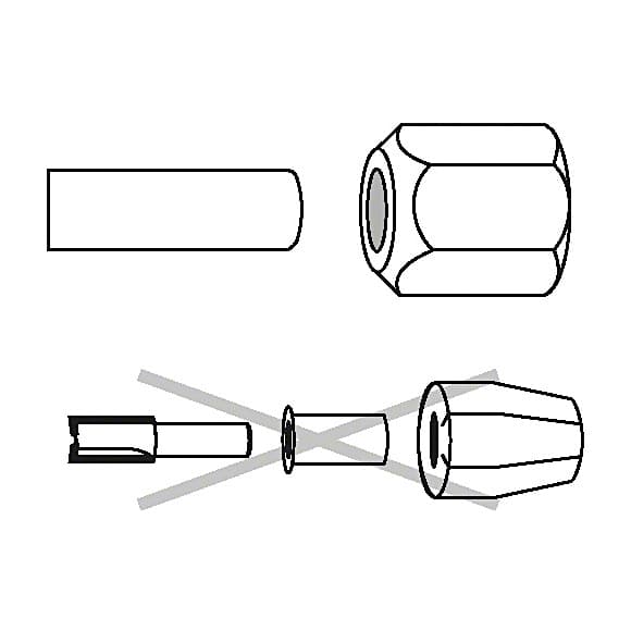 Bosch 12 mm Collets / Nutset, 2 608 570 107