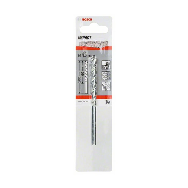 Bosch 6.00 x 100 mm CYL - 1 Masonry Drill Bit, 1 609 200 207