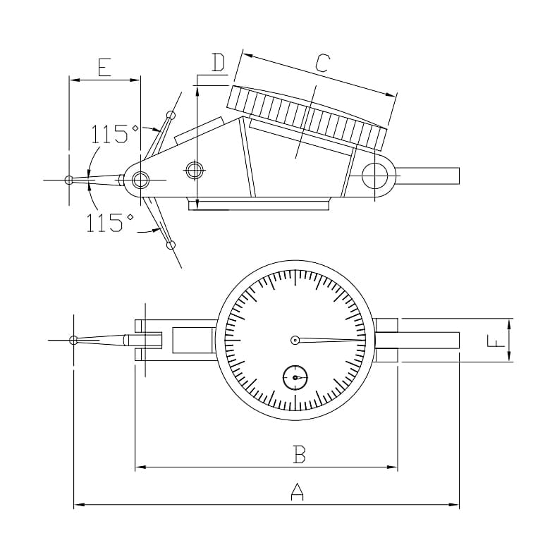Ozar 1.6 mm Dial Test Indicator (Extended Range), AID-9408