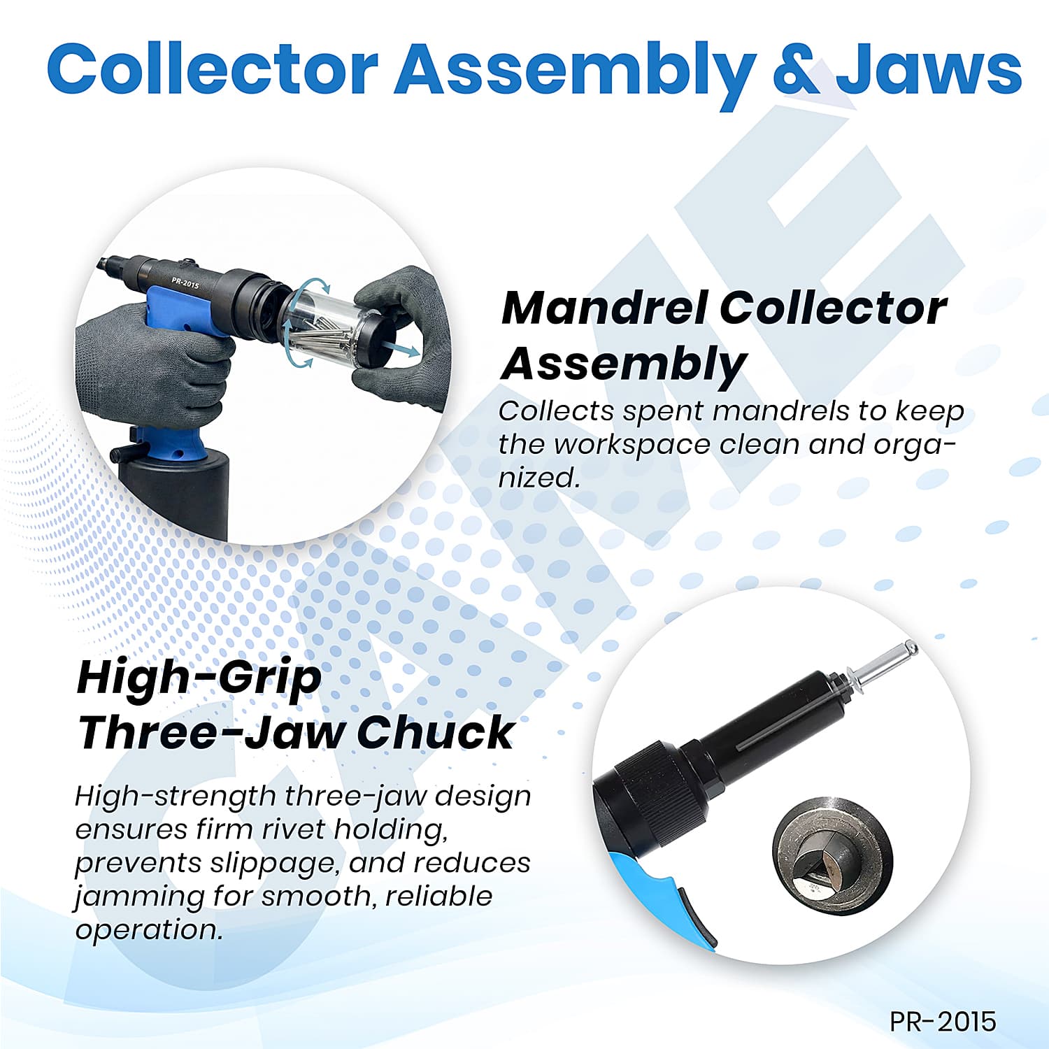Game 3.2 - 4.8 mm Air Hydraulic Riveter (20 mm Stroke), PR-2015