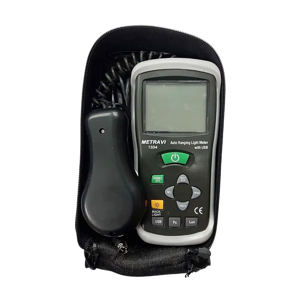 Metravi 0 - 30000 FC Auto-Ranging Digital Lux Meter With USB PC Interface (Measures In Lux & In Foot Candle), 1333