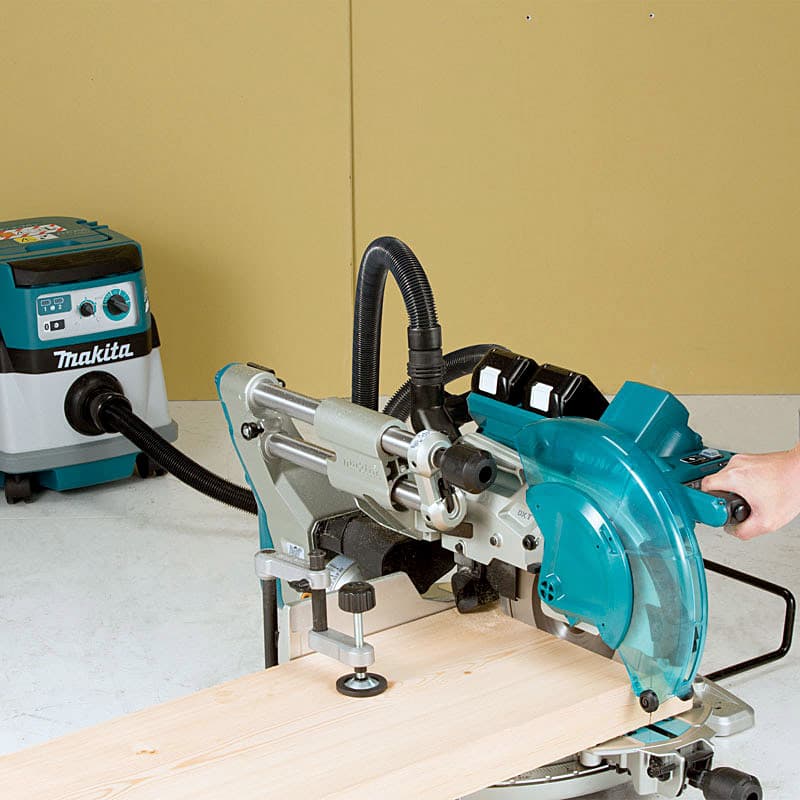 Makita 18V X2 (36V) LXT BL AWS ADT 260 mm (10-1/4") Cordless Slide Compound Miter Saw Laser (With Rapid Charger & 2Pcs 18V 5.0Ah Batteries), DLS111PT2