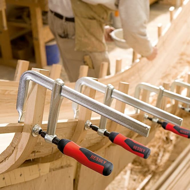 Bessey 160 mm All-Steel Screw Clamp with 2-component Plastic Handle, GZ16-2K