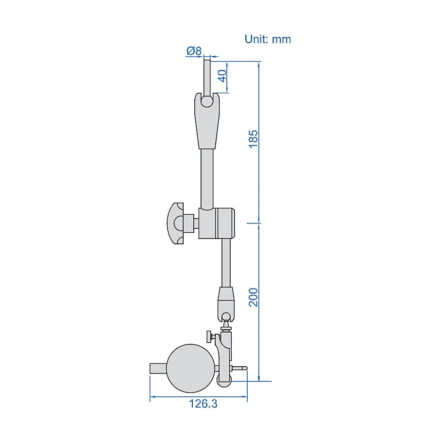 Insize 12.7 mm / 0.5 inch Bluetooth Digital Centering Indicator, 2851-10