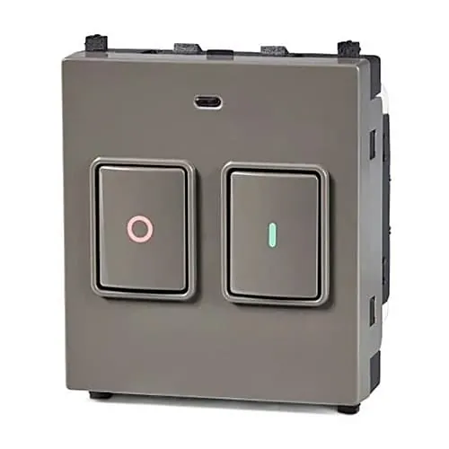 Schneider Electric Zencelo 25 Amp Motor Starter 2 Module Switch (Pack of 10 Pcs), IN8425MS(BZ)