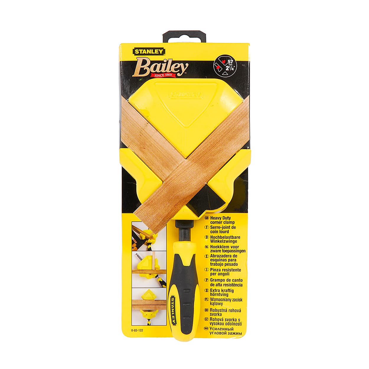 Stanley 57 mm / 2-1/4 Inch Bailey Heavy Duty Corner Clamp, 0-83-122