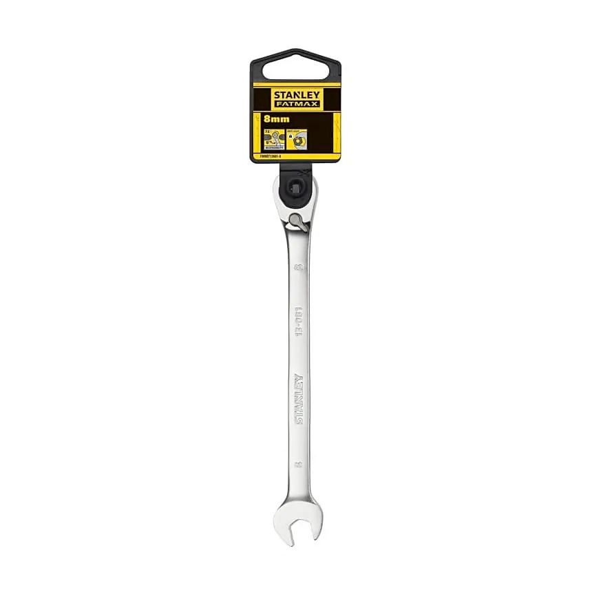 Stanley 8 mm Fatmax Anti-Slip Reversible Combination Ratchet Wrenches, FMMT13081-0