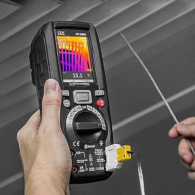 CEM 6000 Counts / 1000V Digital Multimeter With Built In Thermal Imager, DT-9889