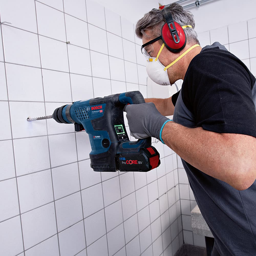 Bosch 18V Professional Cordless Rotary Hammer With SDS Plus (BITURBO Brushless), GBH 18V-34 CF (Solo)