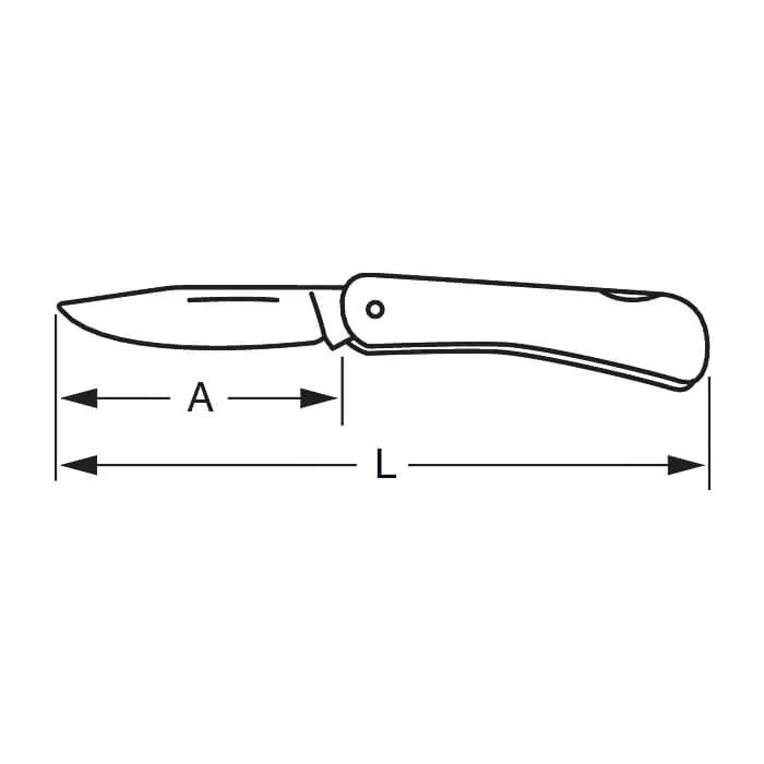 Bahco 170 mm Bow Shaped Foldable Pruning Knives with Stainless Steel Handle, K-AP-1