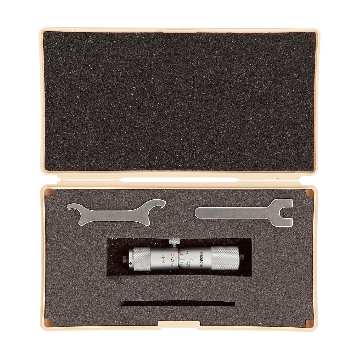 Mitutoyo 3 - 4 inch Tubular Inside Micrometer With Spindle Lock, 133-224