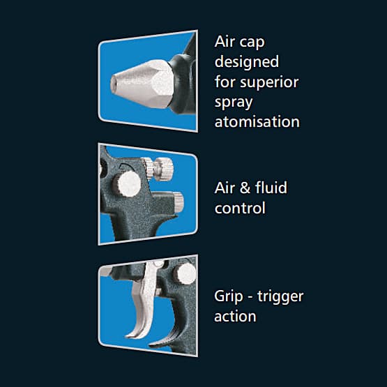 Pilot 0.14 Ltr High Performance Spray Gun with Plastic Cup, HP-68N