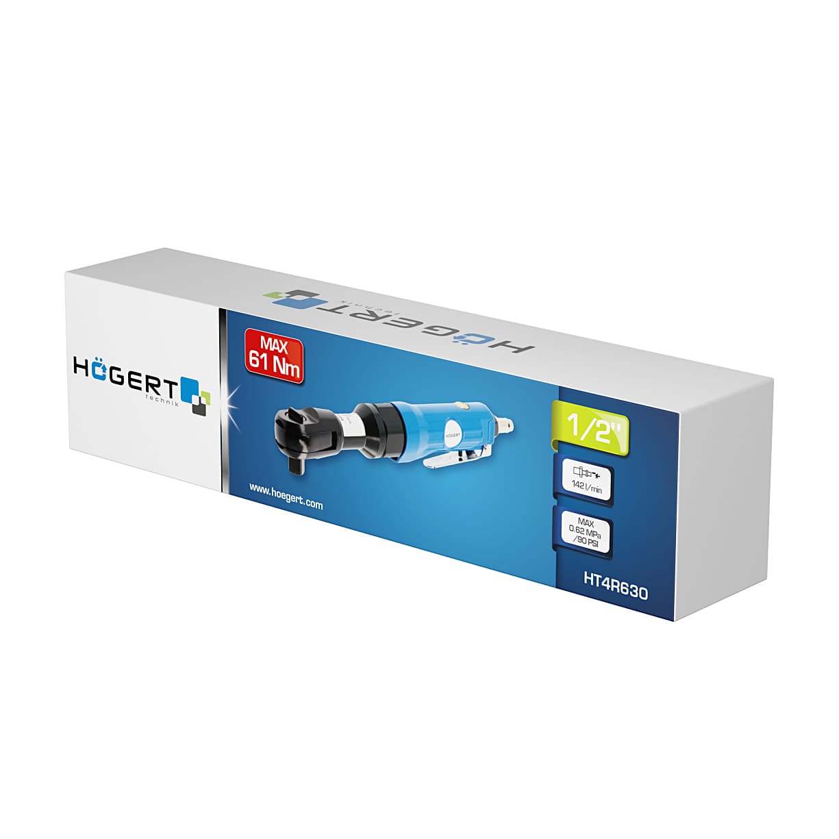 Hogert 1/2 inch Air Ratchet Wrench, HT4R630