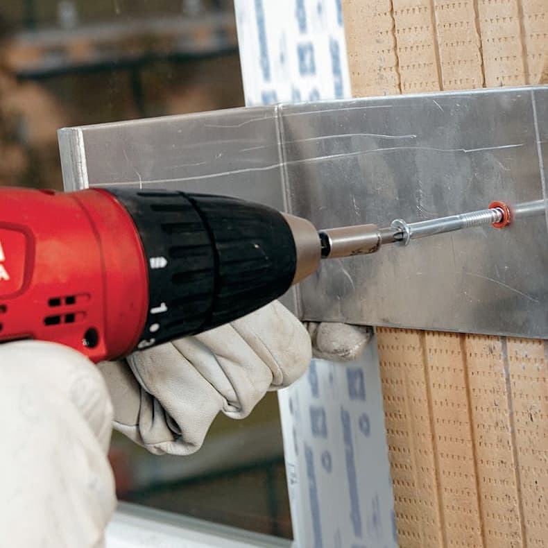 Hilti 10 x 60 mm HRD-C Counter Sunk Head Plastic Frame Anchor - Galvanized Steel (Pack Of 50 Pcs), 423859