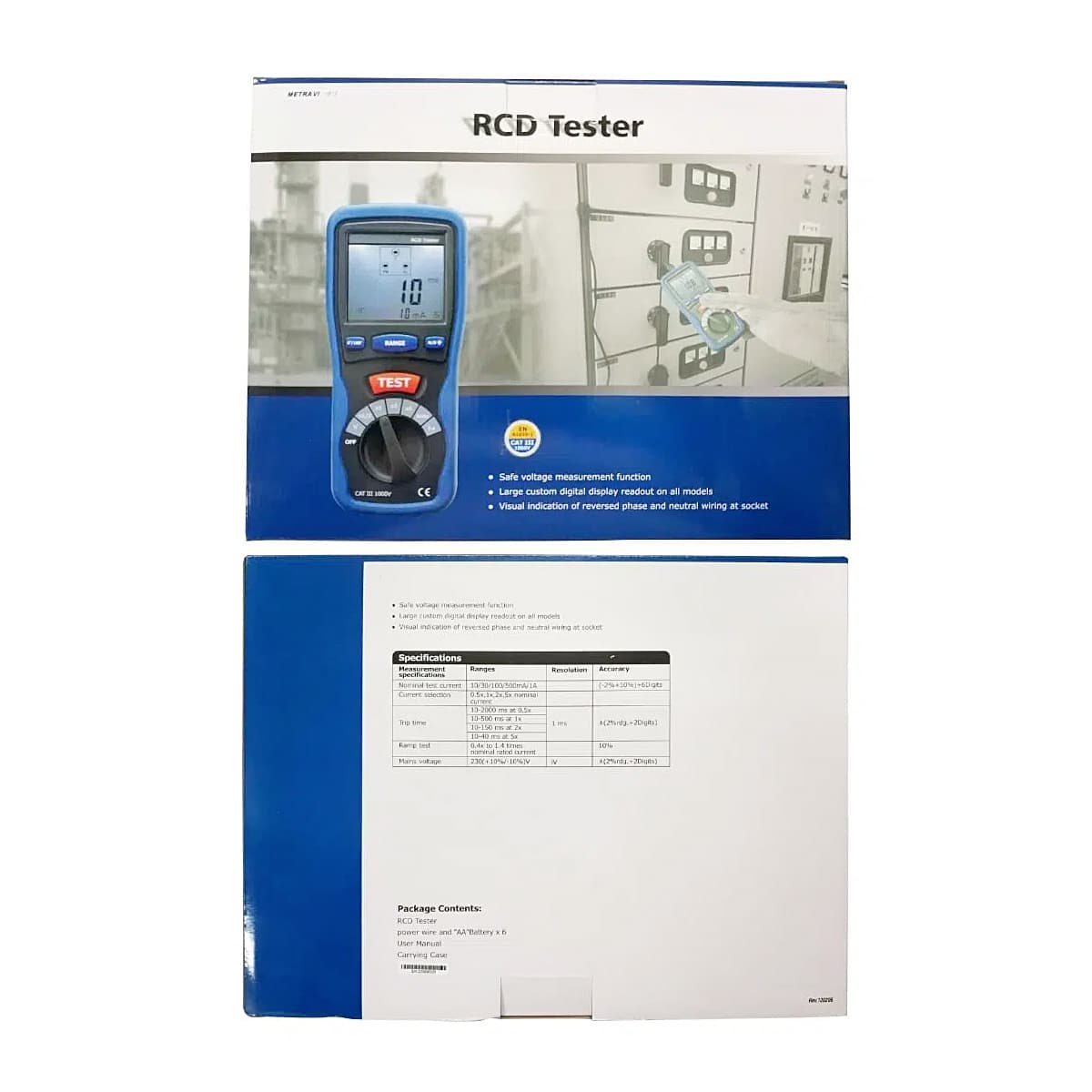 Metravi 3 Digits / 1000mA Current Rating Digital ELCB / RCCB Tester, 1813